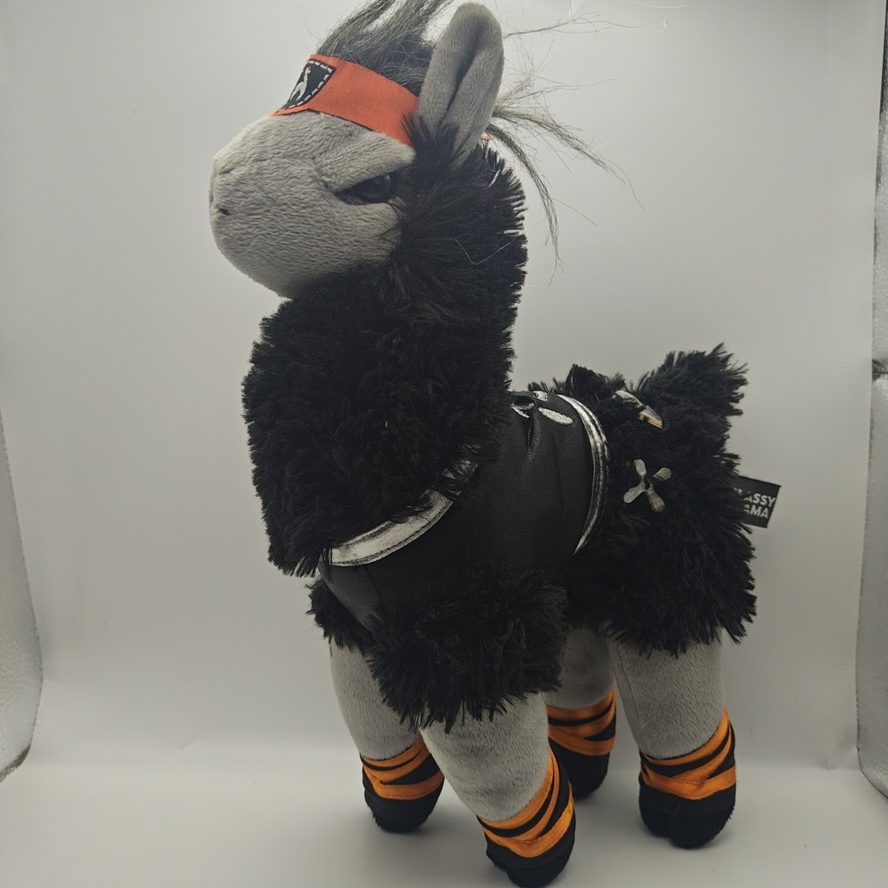 Classy Llama Green Ninja Llama Gray Plush 12" Stuffed Animal Toy D42